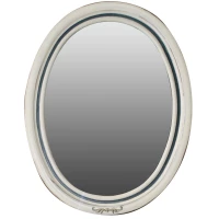 Зеркало 74x96 см слоновая кость состаренная синяя патина Atoll Флоренция