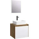 Комплект мебели дуб балтийский/белый глянец 61 см Aqwella 5 Stars Mobi MOB0106DB + MOB0706W + 641945 + SM0206