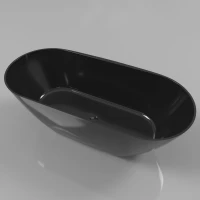 Ванна из литьевого мрамора Whitecross Coral X 0203.170077.101 170x77 см, отдельностоящая, черный глянец