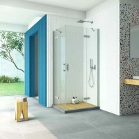 Душевой уголок Vegas Glass AFA-F Retta 90*80 07 crystalvision R 90x80 см R, профиль матовый хром, стекло прозрачное