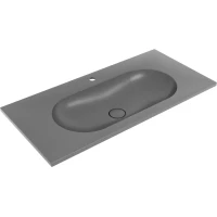 Раковина Vincea Welle VCB-4H100G 100x48 см, накладная, серый шелк