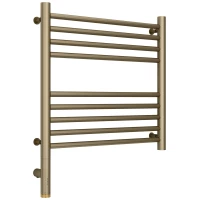 Полотенцесушитель электрический 500x500 золотой шелк МЭМ левый, перемычка прямая Сунержа Богема 3.0 32-5804-5050