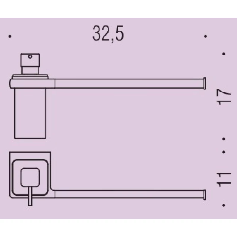 Полотенцедержатель с дозатором 32,5 см Colombo Design Lulu B6274