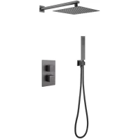 Душевой комплект Abber Daheim AF8251NG 250 мм, с термостатом, никель