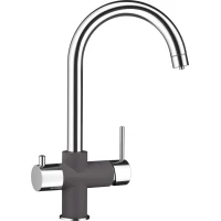 Смеситель для кухни с подключением к фильтру Schock Arcada хром/серебристый камень 710555