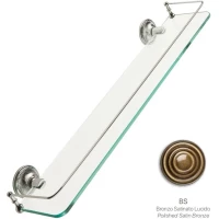 Полка стеклянная Stil Haus Regal RG04(25) 60 см, бронза