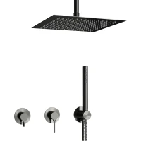 Душевой комплект WasserKRAFT Rhein A9951.99DVR2.068.118.444.010.137GR 300 мм, со смесителем, графит