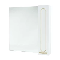 Зеркальный шкаф 74x80 см белый глянец золотая патина L/R Bellezza Тиффани 4610512000380