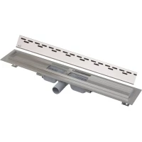 Душевой трап (лоток) AlcaPlast APZ101 Hope APZ101-650 + HOPE-650M 64,4 см, с решеткой, перфорированный, нержавеющая сталь