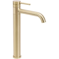 Смеситель для раковины Rea Lungis REA-B6101 без донного клапана, золотой матовый