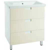 Тумба бежевый глянец/белый глянец 56,2 см Bellezza Пегас 4630409140074