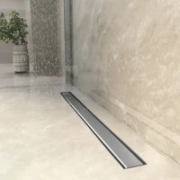 Душевой трап (лоток) Berges Optim Line Plus 090518 80 см, с решеткой, 2 в 1 под плитку, хром