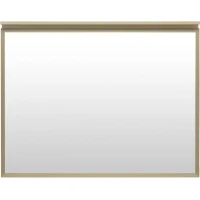 Зеркало Allen Brau Priority 1.31017.03 100x75 см, с LED-подсветкой, латунь матовая
