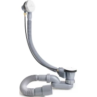 Слив-перелив для ванны Vinsent Veron VW150.520 полуавтомат, белый глянец