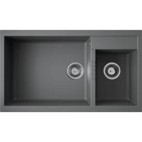 Кухонная мойка Omoikiri Tetogranit Tedori 86-2-LB-PL 4993939 86x50 см, платина