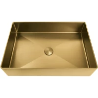 Раковина-чаша AltroBagno Solido AltroBagnoSolido001021OrSp 60x40 см, накладная, золотой матовый