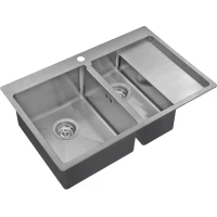 Кухонная мойка Zorg R 5178-2-L 78x51 см, нержавеющая сталь 