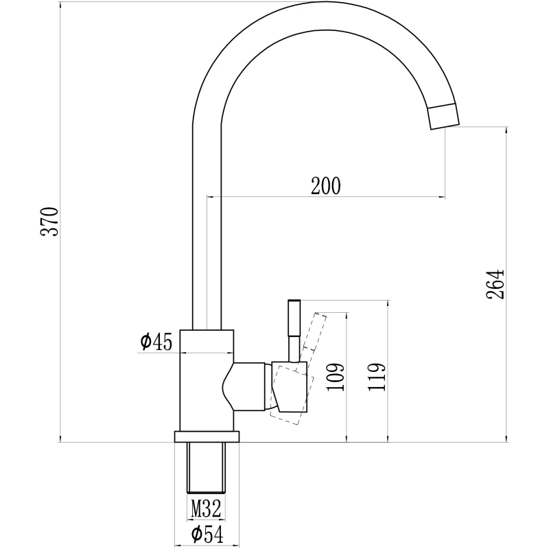 Смеситель для кухни Savol 304 S-SUS3002