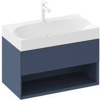 Тумба под раковину Ravak Lite X000001863 80 см, подвесная, синий матовый
