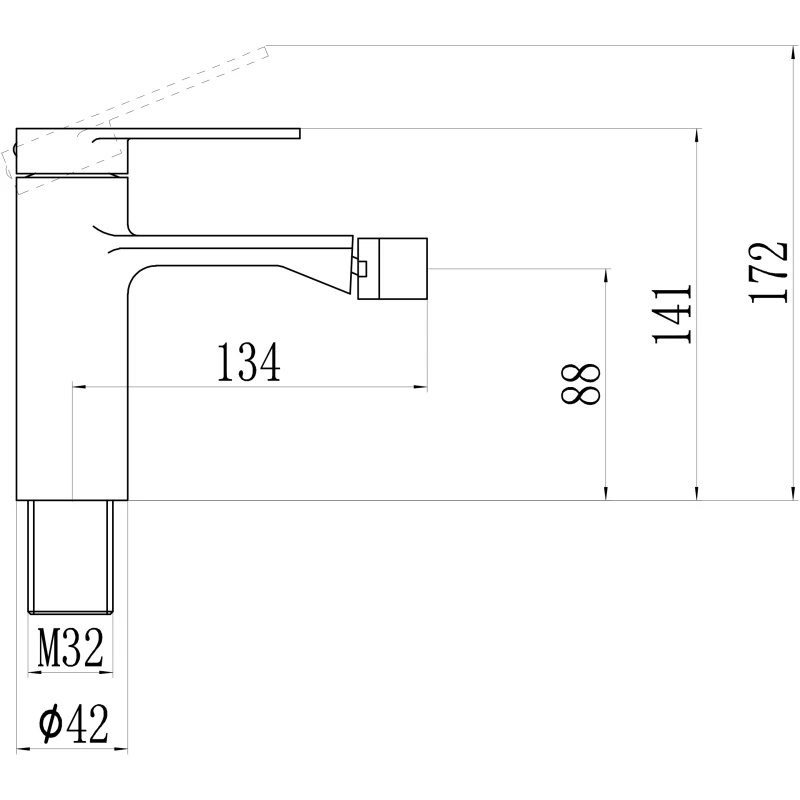 Смеситель для биде Savol 800H S-601860H