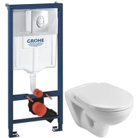 Комплект подвесной унитаз Santek Бореаль 1.WH30.2.205 + система инсталляции Grohe 38721001