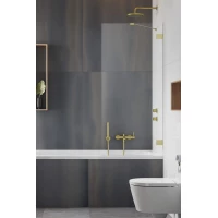 Шторка для ванны Radaway Essenza Pro Brushed Gold PNJ II 100 10101100-99-01 прозрачное