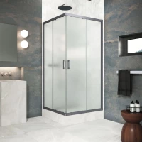 Душевой уголок Vegas Glass ZA Protec h1900 90 06 10 90x90 см, профиль оружейная сталь матовый, стекло сатин