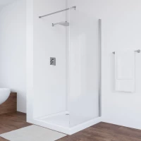 Душевая перегородка Vegas Glass EAF TUR NOVO 76 08 02 76 см, профиль хром, стекло шиншилла