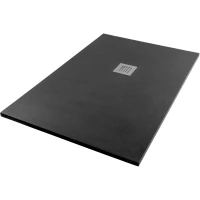 Душевой поддон Starohome Solid 1237432 120x90 см, из литьевого мрамора, прямоугольный, черный матовый