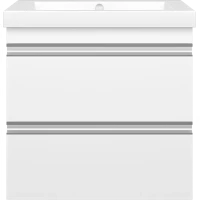 Тумба под раковину Misty Ингрид П-Инг-01060-011П2Я 56 см, подвесная, белый глянец