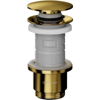 Донный клапан для раковины Whitecross A707GL универсальный, золотой