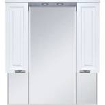 Изображение товара зеркальный шкаф misty терра п-тер02090-011 90x100 см, с подсветкой, выключателем, белый матовый