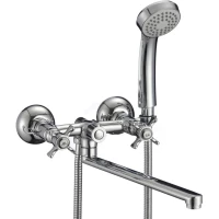 Смеситель для ванны D-Lin D143807-F универсальный, с душевым гарнитуром, хром