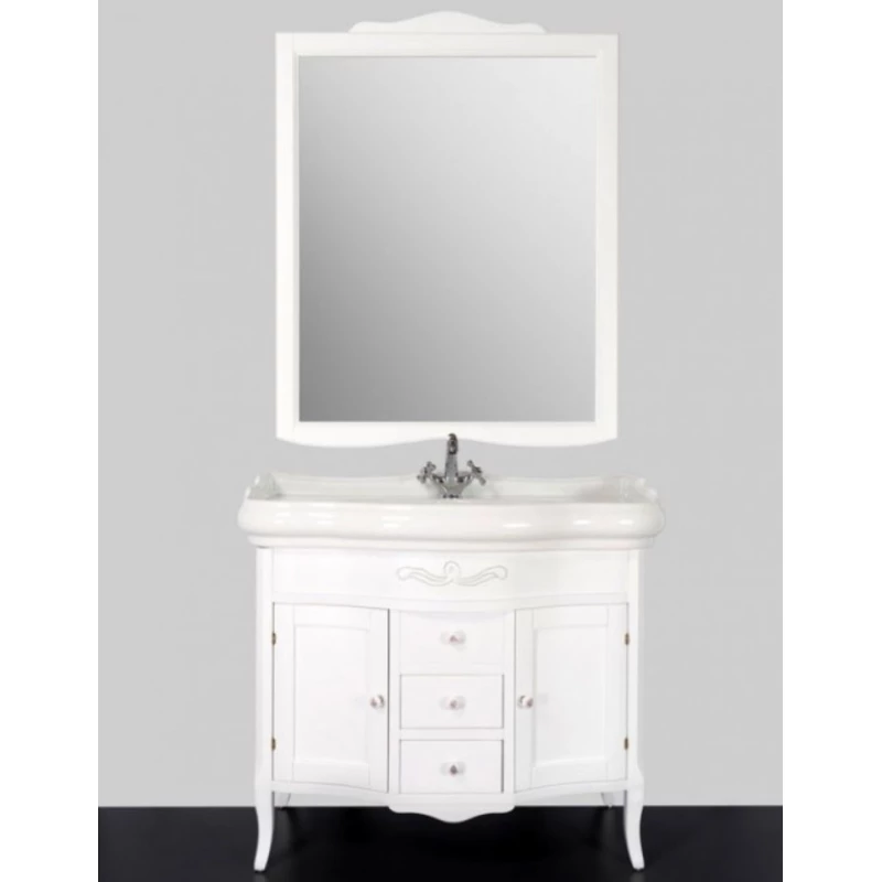 Зеркало 92x116 см состаренный белый Tiffany World 364BIANCODECAPE