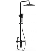 Душевая система Wonzon & Woghand WW-B3310-MB 270x200 мм, с термостатом, черный матовый