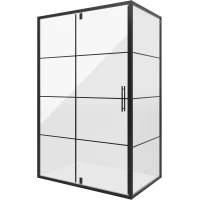 Душевой уголок 120x80 см Niagara NG-0220-08BLACK прозрачное