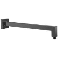 Кронштейн для верхнего душа AQUAme Savona AQM8704MB 387,5 мм, настенный, черный матовый