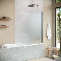 Шторка на ванну Vegas Glass EV NOVO 60 11 10 R 61 см R, профиль оружейная сталь, стекло сатин