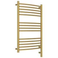 Полотенцесушитель электрический 800x500 золотой матовый МЭМ правый, перемычка выгнутая Сунержа Богема 3.0 032-5803-8050