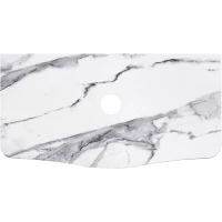 Столешница 113,4 см мрамор белый глянец Belux Анжело П-05 4810924271556
