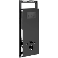 Инсталляция для унитаза WasserKRAFT Salm 27 27TLT.010.ME.BL.MB02 с кнопкой смыва, черный матовый