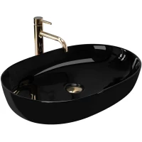 Раковина-чаша Rea Cleo REA-U6757 60,5x41 см, накладная, черный глянец