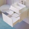 Комплект мебели белый жемчуг 57,4 см Jorno Pastel Pas.01.58/P/W + 0085176 + Pas.03.46/W - 3