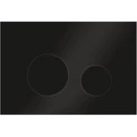 Кнопка смыва Veconi Round VFR002BL для инсталляции, черный матовый