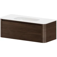 Тумба под раковину Armadi Art Voi Massive Veneer Dark Oak 782-120-MV 120 см, подвесная, темный дуб