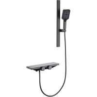 Смеситель для ванны Fmark FS24Q-03 с душевым гарнитуром, графит