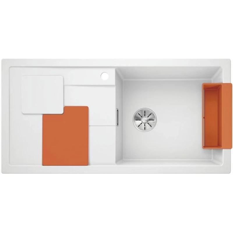 Кухонная мойка Blanco Sity XL 6S InFino белый/апельсин 525059