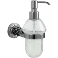 Дозатор для жидкого мыла Boheme Murano 10912-B-CR 200 мл, настенный, хром/черный