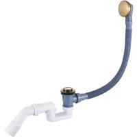 Слив-перелив для ванны Cezares CZR-STP3-BORO автомат, золотой матовый