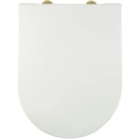 Сиденье для унитаза Migliore Monaco 32076 с микролифтом, белый глянец/золотой